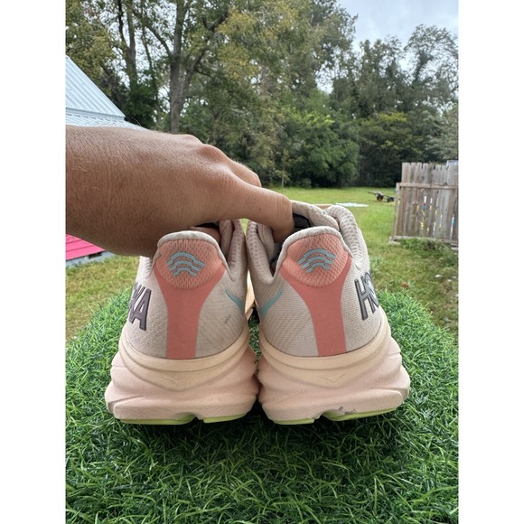 Hoka One One Womens Clifton 9 1127896 VLS Beige Running Shoes Sneakers Size 10 B - Picture 5 of 8